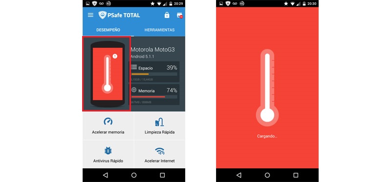 celular calentado psafe