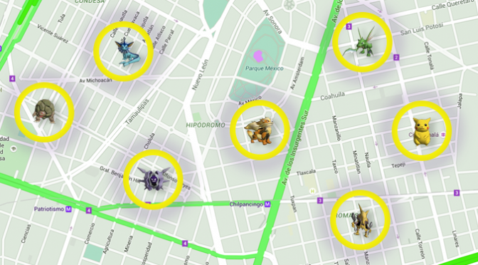 Mapa para atrapar Pokemones en Pokemon Go